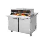 image of Turbo Air PST-48-18-N-DS 48" TMega Top Sandwich/Salad Prep Table w/ 2 Doors, 18 Pans