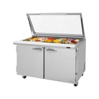 image of Turbo Air PST-60-24-N-GL 60" Mega Top Sandwich/Salad Prep Table w/ 2 Doors, 24 Pans