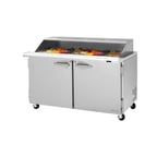 image of Turbo Air PST-60-24-N-SL 60" Mega Top Sandwich/Salad Prep Table w/ 2 Doors, 24 Pans