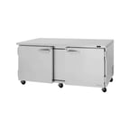 image of Turbo Air PUR-72-N 72" 2-Section Undercounter Refrigerator w/ 2 Doors, 18.8 cu. ft.