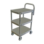image of Prairie View AUC2436 Aluminum 3-Shelf Utility Cart - 36"W x 24"D x 36"H