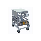 image of Prairie View CR054C-36 Heavy Duty Aluminum Mobile Half Size Can Racks, 54 #10 Cans Capacity