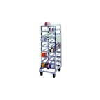 image of Prairie View CR1620 Heavy Duty Aluminum Mobile Full Size Can Racks, 162 #10 Cans Capacity