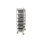 image of Prairie View LUGCT6-KD Knock Down Aluminum Lug Cart with 6 Lugs Capacity 