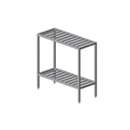 image of Prairie View SWT244872-2 Institutional All Welded 2-Shelf T-Bar Shelving Unit - 72" x 24" x 48"