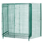 image of Quantum M2448-69SEC Chrome Stem Caster Security Cart with 2 Shelves, 24" x 48" x 69"