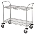 image of Quantum WRC-2142-2 Portable Utility Cart with 2 Wire Shelves