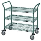 image of Quantum WRC-2430P-3 Wire Utility Cart - 30"W x 24"D x 37-1/2"H