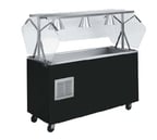image of Vollrath R3877760 60" 2-Series Refrigerated Cold Food Station w/ Open Storage in Cherry Woodgrain, (4) Pan