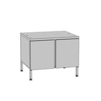 image of RATIONAL 60.31.093 Stand IV Oven Equipment Stand, Stationary, Pan Slides, Hinged Doors