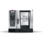 image of RATIONAL ICC 6-HALF NG 208/240V 1 PH (LM200BG) Half Size Natural Gas Combi Oven w/ 6 Pans, Mechanical Controls, Steam Generator