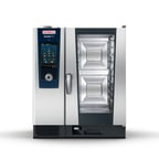 image of Rational ICP 10-HALF NG 120V 1 PH (LM100DG) Half Size Natural Gas Combi Oven w/ 10 Pans, Touchscreen Controls, Intelligent Cooking Systems