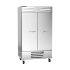image of Beverage Air RB44HC-1S 47" Two-Section Reach-In Refrigerator w/ 2 Solid Doors, Bottom Mounted, Aluminum Interior, 44 cu. ft.