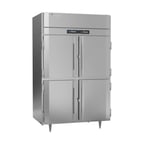 image of Victory RFS-2D-S1-HD-HC 52" 2-Section Reach-In Refrigerator/Freezer Combo w/ 4 Half Solid Doors