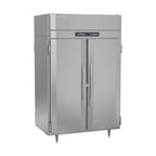 image of Victory RFSA-2D-S1-PT-HC 52" 2-Section Pass-Thru Refrigerator/Freezer Combo w/ 4 Solid Doors, Aluminum Interior