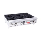 image of Royal Range of California RDHP-36-6 36" Countertop Gas Hotplate with (6) Burners, Manual Controls, 180.000 BTU