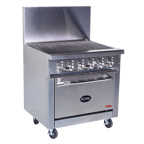 image of Royal Range of California RDR-48RB-126C 48" Gas Restaurant Range w/ 48" Full Radiant Charbroiler, (1) Convection Oven, 150.000 BTU