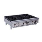 image of Royal Range of California RHP-36-6 36" Countertop Gas Hotplate with (6) Burners, Manual Controls, 180.000 BTU