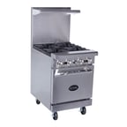 image of Royal Range of California RR-G24 24" Gas Restaurant Range w/ 24" Full Griddle, (1) Space Saver Oven, 67.000 BTU