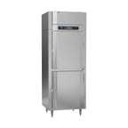 image of Victory RS-1N-S1-HD-HC 31" One Section Reach-In Refrigerator w/ 2 Half Solid Doors, Stainless Steel, 20 cu. ft.