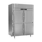 image of Victory RS-2D-S1-EW-HD-HC 58" Two Section Wide Reach-In Refrigerator w/ 4 Solid Swing Half Doors, Stainless Steel, 49 cu. ft.