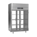 image of Victory RS-2D-S1-PT-G-HC 52" Two Section Pass-Thru Refrigerator w/ 4 Glass Swing Full Doors, Stainless Steel, 48 cu. ft.