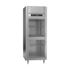 image of Victory RSA-1D-S1-EW-HG-HC 31" One Section Wide Reach-In Refrigerator w/ 2 Glass Half Doors, Aluminum Interior, 24 cu. ft.