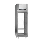 image of Victory RSA-1D-S1-PT-G-HC One Section Pass-Thru Refrigerator w/ 2 Glass Swing Full Doors, Aluminum Interior, 23 cu. ft.