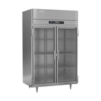 image of Victory RSA-2D-S1-G-HC 52" Two Section Reach-In Refrigerator w/ 2 Glass Swing Full Doors, Aluminum Interior, 44.5 cu. ft.