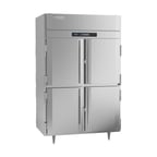 image of Victory RSA-2D-S1-PTHDHC 52" Two Section Pass-Thru Refrigerator w/ 8 Solid Swing Half Doors, Aluminum Interior, 48 cu. ft.