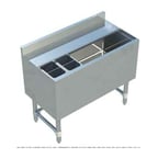 image of Sapphire Manufacturing SMIB-1836CP7 Insulated Underbar Ice Bin w/ Bottle Holder