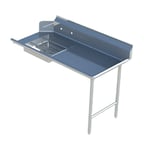 image of Sapphire Manufacturing SMSDT-96R 96" Straight Soiled Dishtable w/ Right Table, Pre-Rinse Sink