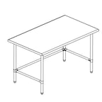 image of Sapphire Manufacturing SMTO-3060S Stainless Steel Top " 54" - 62" Work Table