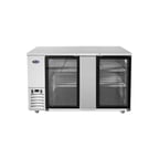 image of Atosa USA SBB69GGRAUS1 68" Two Section Back Bar Cooler with Glass Door, 18.6 cu. ft.