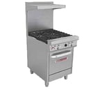 image of Southbend 4241E 24" Gas Restaurant Range w/ (4) Open Burners, (1) Space Saver Oven, 177.000 BTU