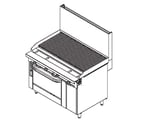 image of Southbend P48D-CCCC 48" Gas Heavy Duty Range w/ 48" Full Charbroiler, (1) Standard Oven, (1) Cabinet Base, 173.000 BTU