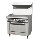 image of Southbend S36D-3G 36"Gas Restaurant Range w/ 36" Full Griddle, (1) Standard Oven, 99.000 BTU