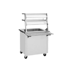 image of Delfield SCI-74-NU 74" Shelleysteel™ Ice-Cooled Cold Food Serving Counter w/ Enclosed Base, (5) Pan