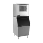 image of Scotsman FS0522A-1/B530P/KBT27 Air Cooled Flake 450 lb Ice Machine with Bin, 536 lb Plastic