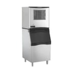 image of Scotsman FS0522A-1/B530S/KBT27 Air Cooled Flake 450 lb Ice Machine with Bin, 536 lb Stainless