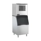 image of Scotsman FS0822A-1/B530S/KBT27 Air Cooled Flake 800 lb Ice Machine with Bin, 536 lb Stainless