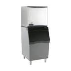 image of Scotsman NS0422W-1/B530P/KBT27 Water Cooled Nugget 455 lb Ice Machine with Bin, 536 lb Plastic