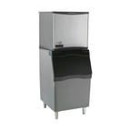 image of Scotsman NS0622W-1/B530P/KBT27 Water Cooled Nugget 715 lb Ice Machine with Bin, 536 lb Plastic