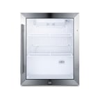 image of Summit SCR314L 19" Countertop Beverage Merchandiser Cooler in Black, 2.1 cu. ft.