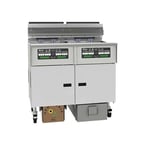 image of Pitco SELV184-C/FD Full Pot Floor Model Electric Fryer w/ 40-lb., Computer Controls, Built-In Filtration