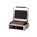 image of Serv-Ware EPG-100GF Single Sandwich Panini Grill w/ 13" x 9" Grooved & Smooth Plates, 120V