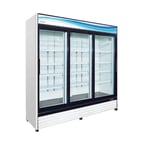 image of Serv-Ware GR72S-HC 81" 3-Sliding Glass Door Merchandiser Refrigerator, 72 cu. ft.