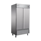 image of Serv-Ware RR2-35-HC 39" 2-Section Reach-In Refrigerator, Aluminum Interior, 35 cu. ft.