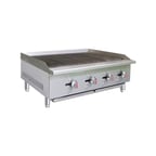 image of Serv-Ware SCBS-48 48" Countertop Gas Radiant Charbroiler w/ (4) Burners, 120.000 BTU