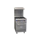 image of Serv-Ware SGR-4B 24" Gas Restaurant Range w/ (4) Open Burners, (1) Standard Oven, 151.000 BTU
